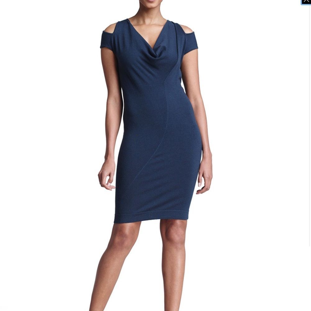 Donna Karan
Draped Cashmere Cold-Shoulder …